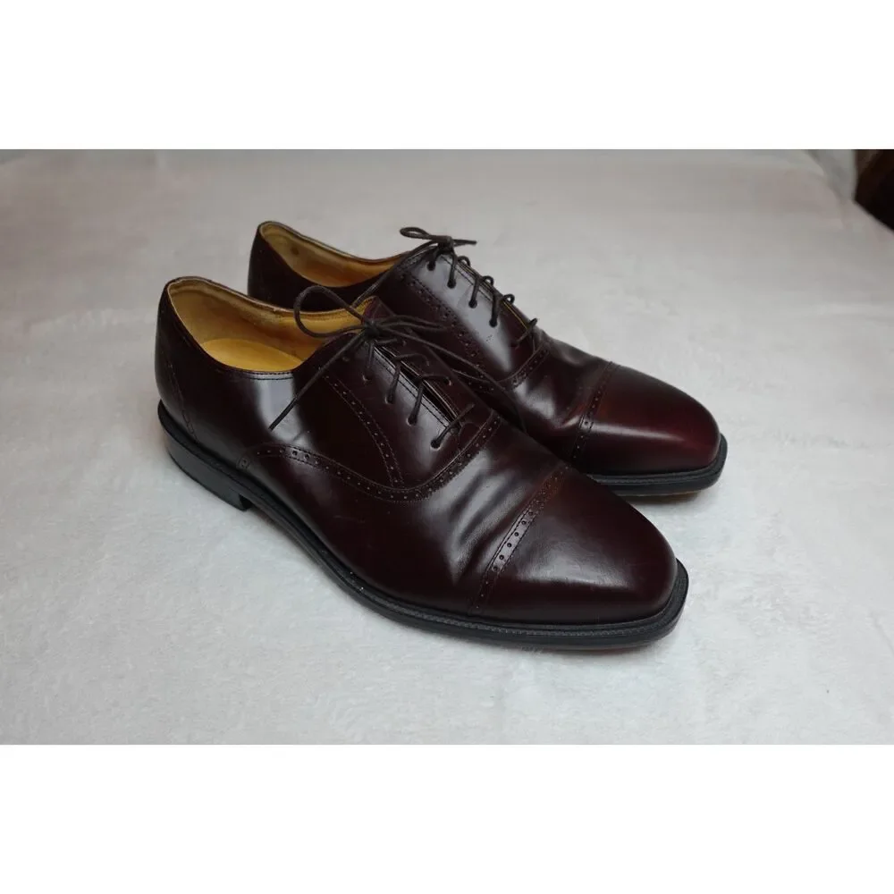 Rockport Men's 12M Brown Leather Cap Toe Comfort Oxford Dress Shoes APM1141E